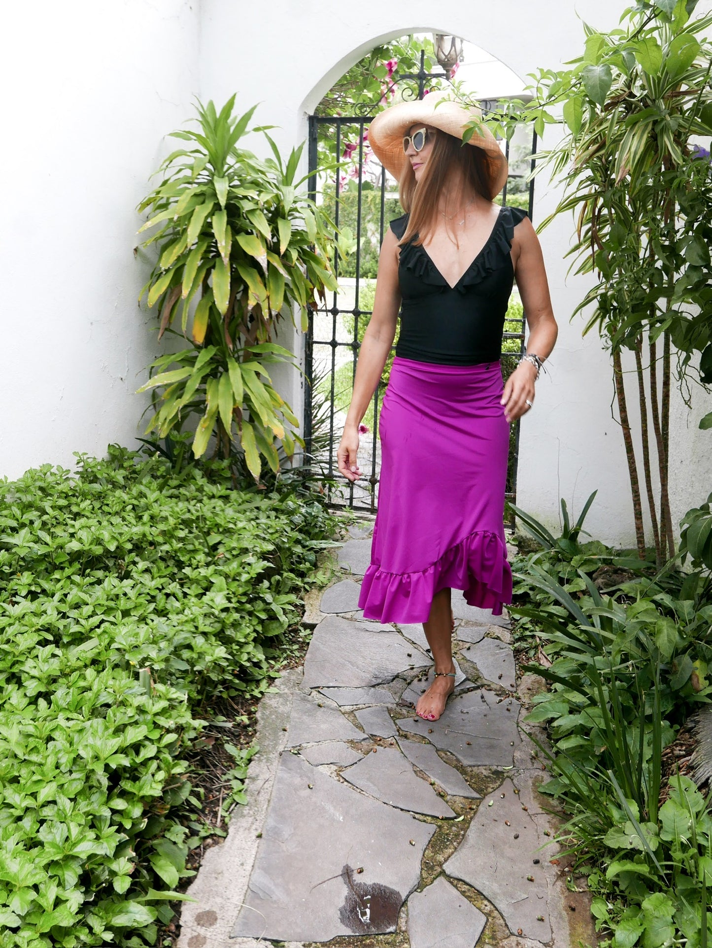 Falda Ana Color Magenta